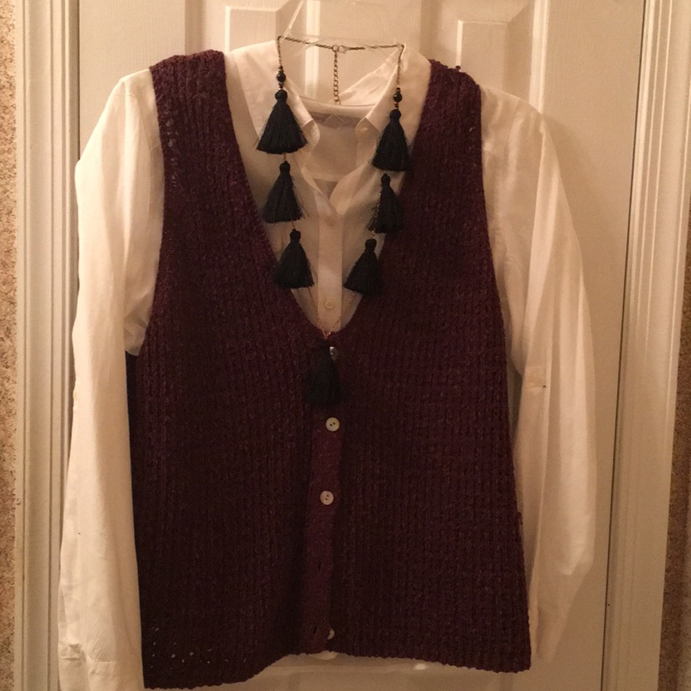 J. Jill beautiful burgundy vest only!